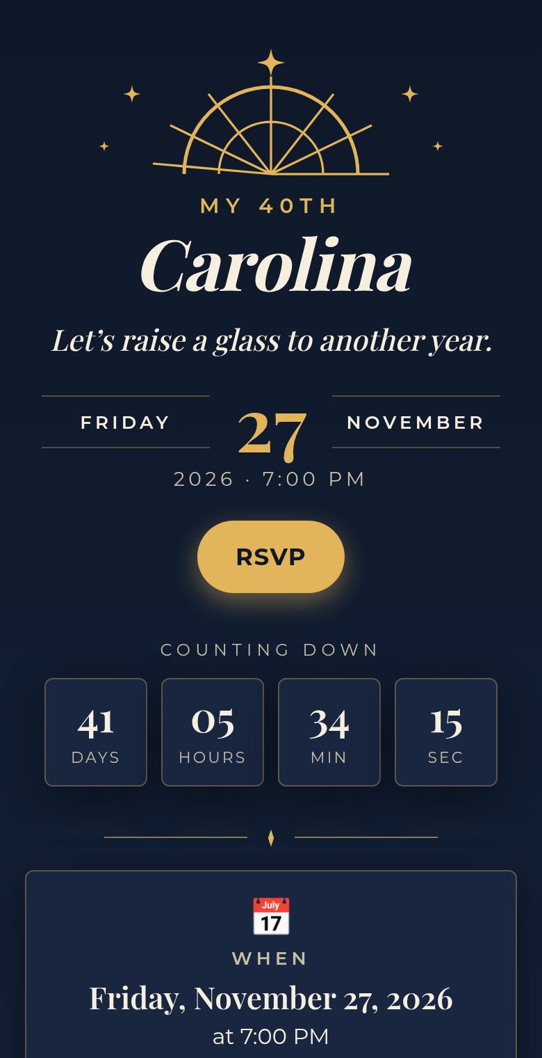 Birthday digital invitation