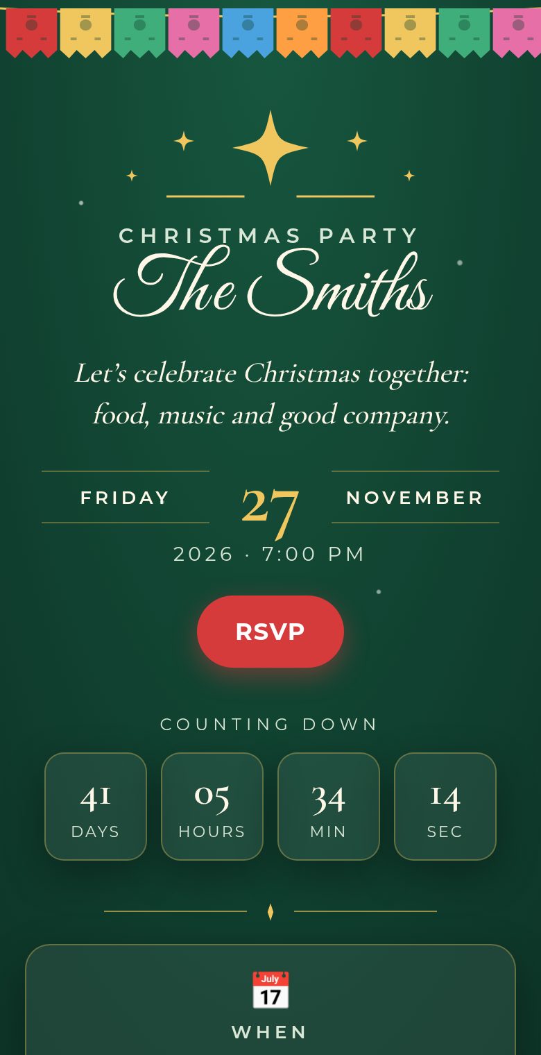 Christmas party digital invitation
