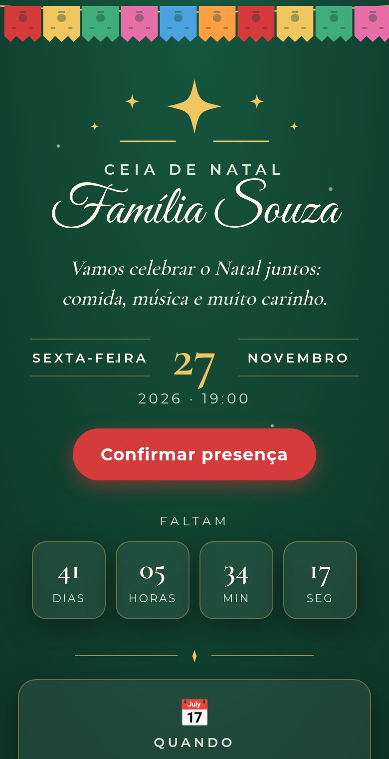Convite digital de Natal